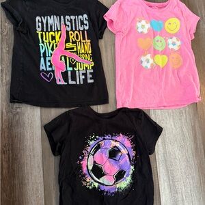 The Children's Place Black and Pink Graphic Tees Set